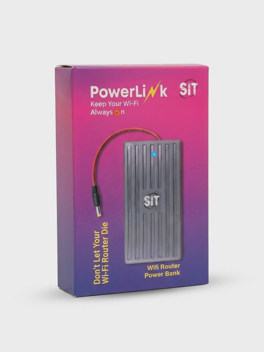 Router PowerBank 12v WIth Adpater Box pack, 3 Hour+ Backup, Auto Cutt off